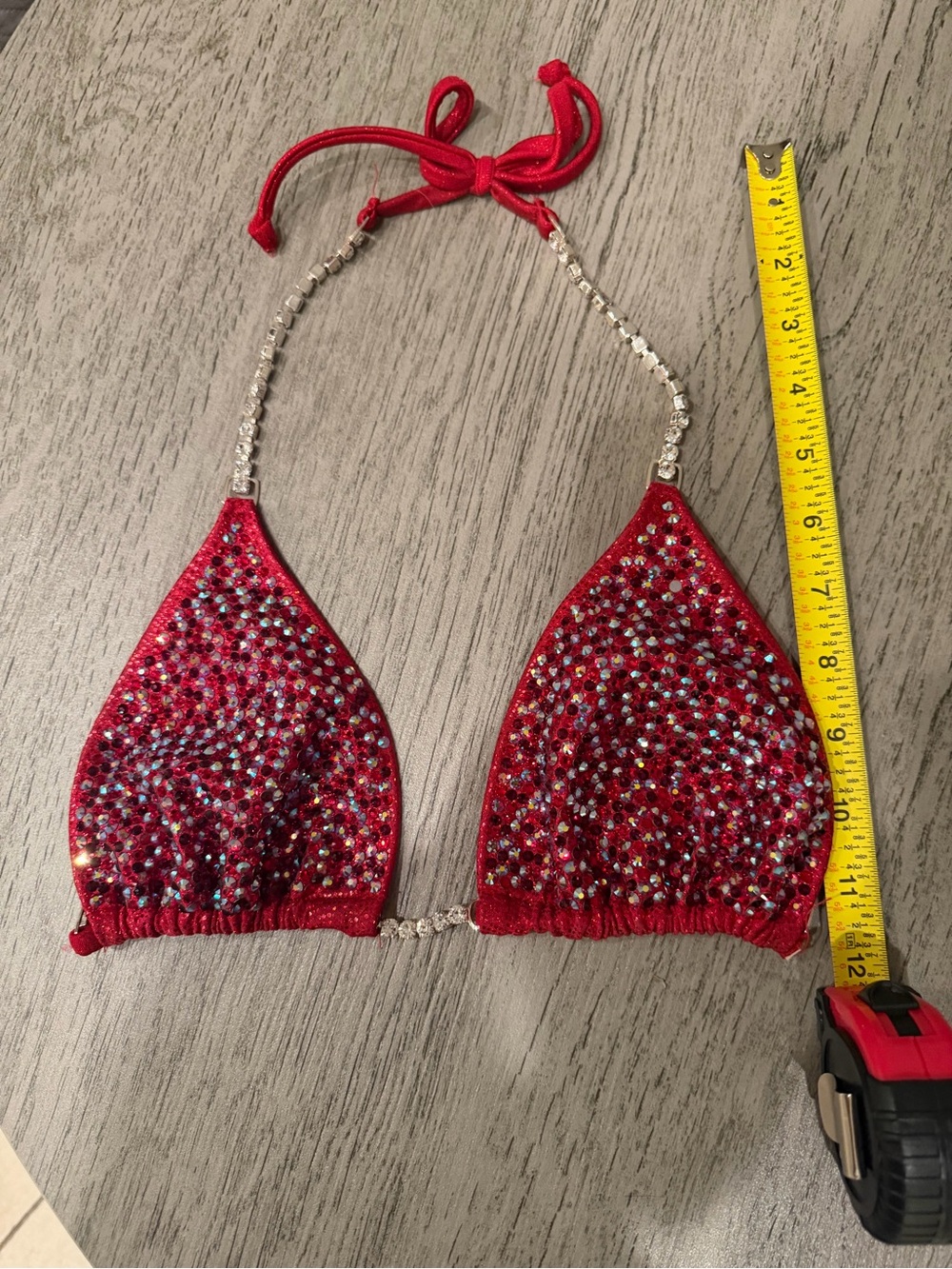 Red Toxic Angelz Competition Suit XS bottom, XL top (but fits most) - Picture 7 of 9